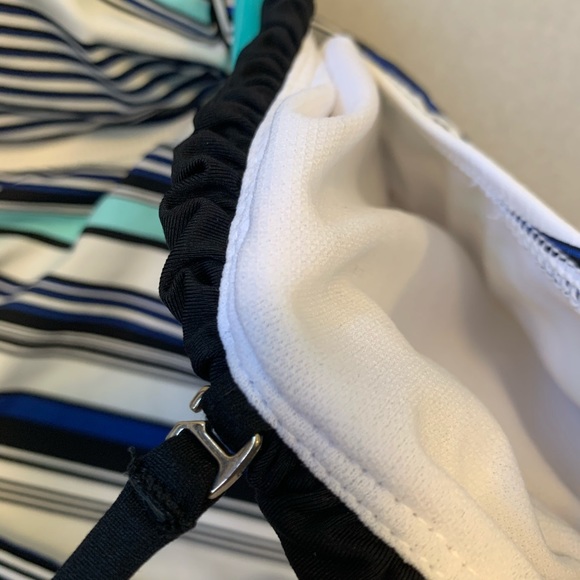 Ruched Tankini Swim Top Size S Halter Strapless - Picture 11 of 16